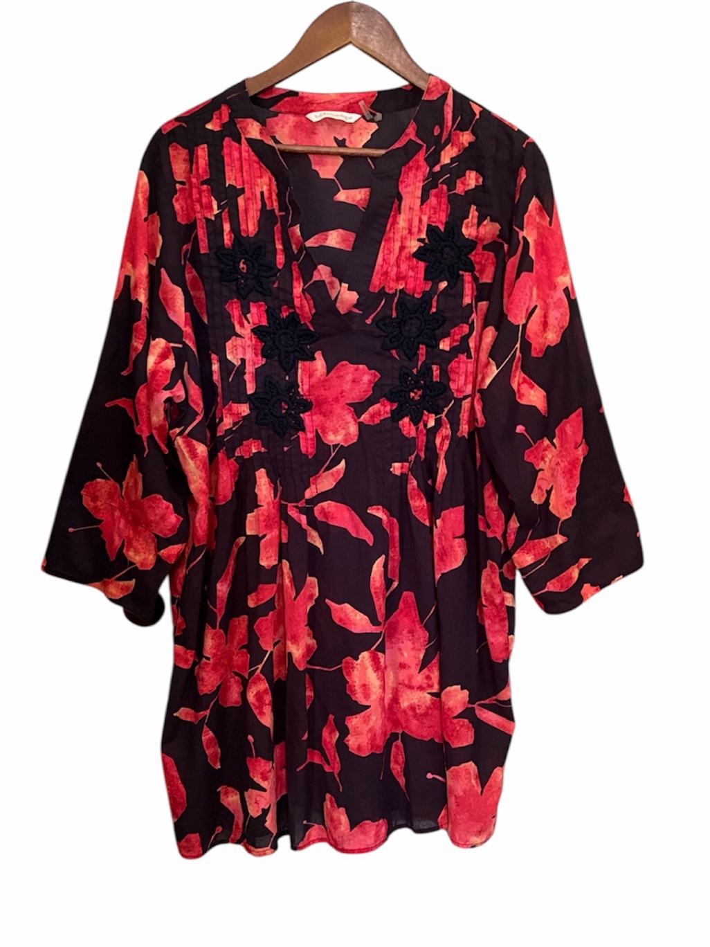 Soft Surroundings Tunic Hibiscus Print Plus Size
